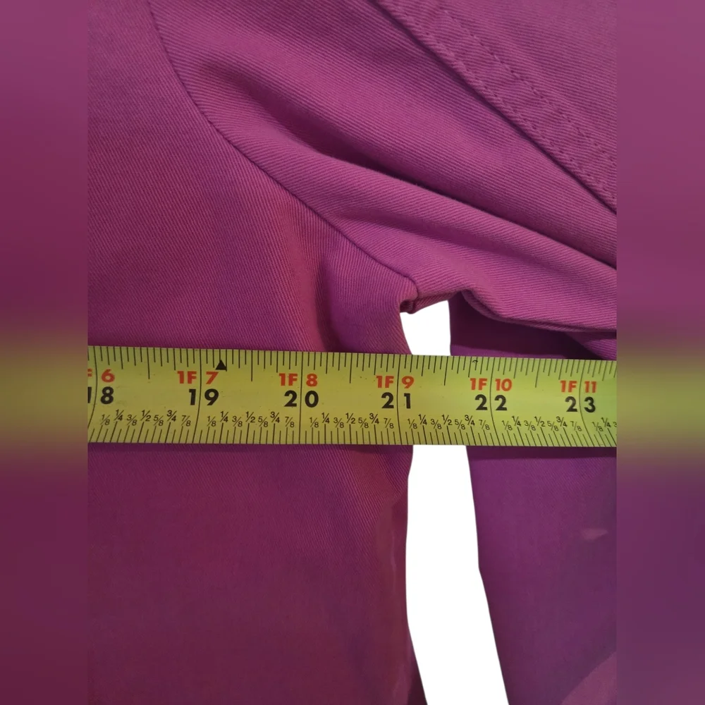 Appleseed's Petite - Y2K Bright Pink Button-up Light Spring Jacket - Picture 7 of 8